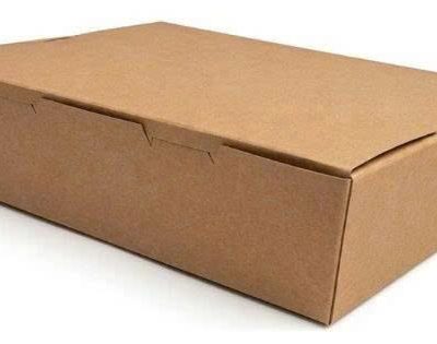 Flat-lid rectangular containers brown