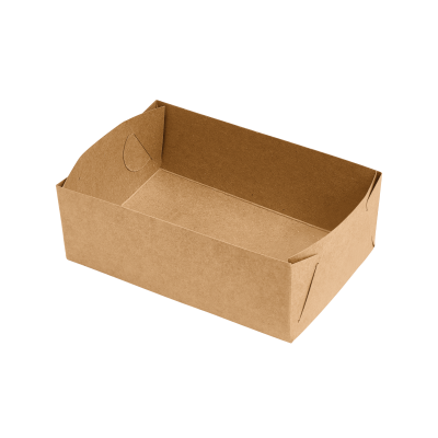Retangular folding trays brown