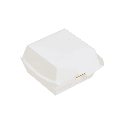 Burger square box white