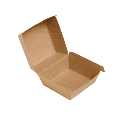 Burger square box brown kraft